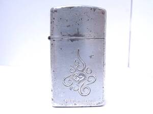 《中古》Zippo：ジッポー オイルライター 縦長 2002年 「Spiral Heart」 ヴィンテージ喫煙グッズ アンティークコレクション