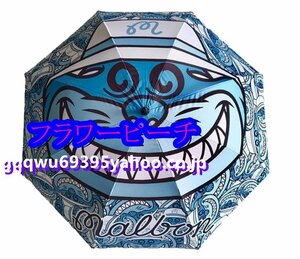 新品未使用　ゴルフ傘　傘　雨傘　日傘　晴雨兼用　猫柄　マルボン malbon