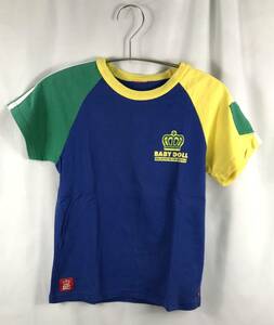 BABYDOLL ベビードール　子供服　半袖プリントTシャツ　青色トップス　KIDS　JTB-342