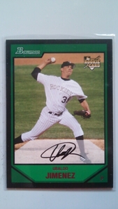 2007 Bowman Ubaldo Jimenez #206 ウバルド ヒメネス