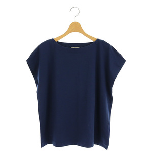 マーガレットハウエル MARGARET HOWELL 23SS COTTON JERSEY カットソー 半袖 フレンチスリーブ ボートネック 2 紺 ネイビー