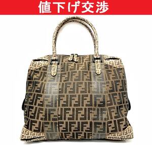 [正規]フェンディFENDI FF柄トートバッグ ボストンバッグ 超軽量[美品]