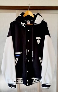 ▼▼A BATHING APE/A BATHING APE▼▼ミニタリーフーディジャケット メンズ 裏起毛 XXL 厚め　定価41,250円 ジップパーカー ブラック