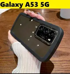 Galaxy A53 5G★透明ケースGalaxyケース　blackクリアケース