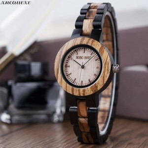 温かみのある 木製腕時計 ブラウン 日本製 クオーツ レディース 天然木 オシャレ 軽量 ウォッチ カジュアル ウッド モダン 女性 腕時計