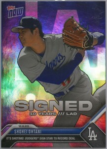 Topps Now 大谷翔平 ドジャースと歴史的契約 限定カード SP バリエーション Shohei Ohtani