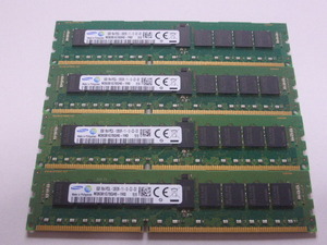 メモリ サーバーパソコン用 低電圧 1.35V Samsung PC3L-12800R(DDR3L-1600R) ECC Registered 8GBx4枚 合計32GB 起動確認済みです