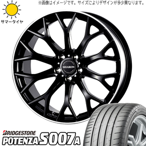 215/45R18 サマータイヤホイールセット ヴォクシー etc (BRIDGESTONE POTENZA S007A & VENERDI SHARON 5穴 114.3)