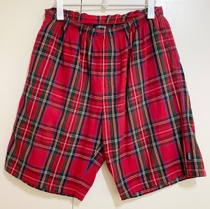 STUSSY 90s Tartan Check Shorts Red XL Oldstussy オールド ステューシー タータンチェック ショーツ ショートパンツ レッド 赤