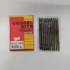 新品未使用品 AAA-0005 VESSEL ベッセル ドライバービット A14 ＋2×110H 10pcs.