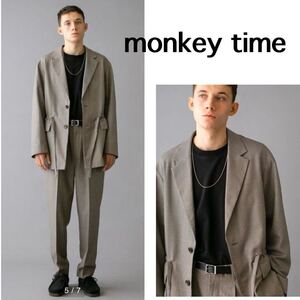 monkey time モンキータイム　TR GUN CLUB CHECK W/CD JACKET/ジャケット　UNITED ARROWS テーラードジャケット　