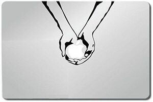 MacBook ステッカー シール Hands Holding Apple (15インチ)