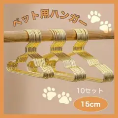 ペット用 ハンガー ベビーハンガー 犬 猫 ミニハンガー ゴールド 10本セット