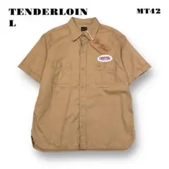 希少品！ TENDERLOIN 半袖 ワーク シャツ ブラウン カーキ ベージュ