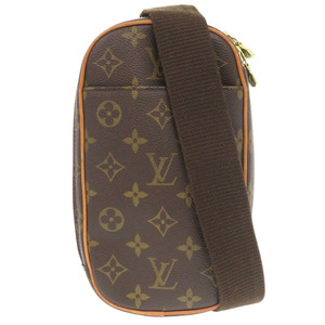 美品 ルイ ヴィトン ポシェット ガンジュ モノグラム M51870 ブラウン ボディバッグ LV 0574 LOUIS VUITTON