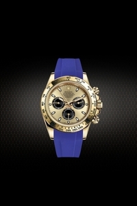 Rolex/ロレックス Daytona/デイトナ 116505に適用VAGENARI ラバー ストラップ/ベルト ブルー