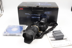 ☆【ト福】JVC Victor ビクター GC-YJ40 HDメモリーカメラ バッテリー2個 箱 取扱説明書あり 充電器欠品 LBZ01ZZH06