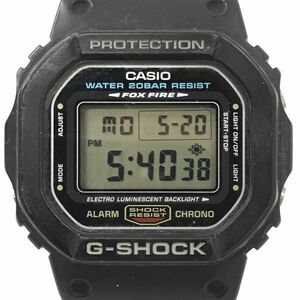 CASIO カシオ G-SHOCK ジーショック DW-5600E-1 腕時計 クオーツ デジタル スクエア ブラック 樹脂ベルト 電池交換済み 動作確認済み