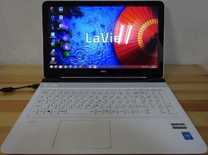 NEC ノートパソコン LaVie S PC-LS150TSW/Cele 2957U 1.4GHz/4GB/500GB/中古特価良品