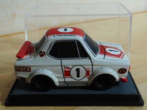 《高橋国光・ネコワークス・完成品・ケース付き》ノンスケール　NISSAN SKYLINE 2000GT-R【NEKO WORKS!(ネコワークス)】KPGC10 チョロQ風