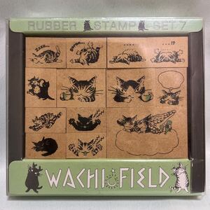 わちふぃーるど ダヤン ラバースタンプセット７Wachifield DAYAN 猫 set7 ハンコ 判子 使用品 USED品