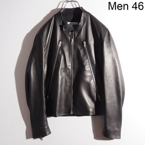 P6259P　▼Maison Margiela メゾンマルジェラ 14▼ 22AW 5zip Leather Jacket ハの字 ライダースジャケット ブラック 46 秋～春 rb mks