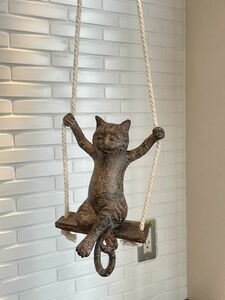 猫 雑貨 ぶらんこネコ 吊り下げ 猫 キャット オーナメント 壁掛け 飾り オブジェ インテリア キャット ぶらんこ かわいい おしゃれ