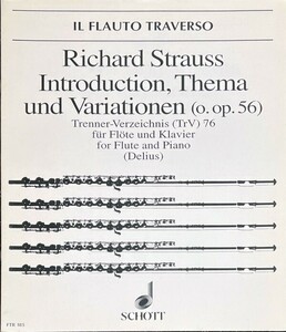 リヒャルト・シュトラウス 序奏、主題と変奏Op.56 (フルート+ピアノ)輸入楽譜 Strauss Introduction Thema und Variationen o.op.56 洋書