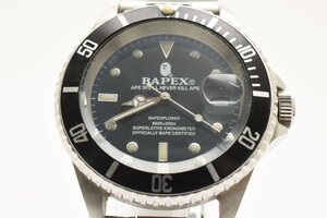 稼働品 デイト ダイバー ラウンド 自動巻き メンズ 腕時計 BAPEX