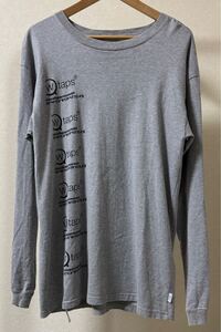 WTAPS ダブルタップス GPS L/S TEE ロンT 長袖Tシャツ size 2 コットン グレー カットソー Tシャツ 長袖