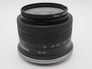 ジャンク品　CANON(キャノン)LENS RF-S 18-45mm F4.5-6.3IS STM　レンズ　中古品　K2ー10A　