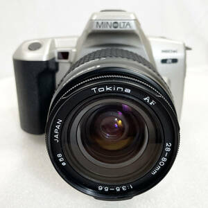 ●一眼レフシリーズフィルムカメラ・MINOLTA ミノルタ α360si TOKINAレンズ2本セット/28-80mm/100-300mm・通電確認・中古美品現状渡し★