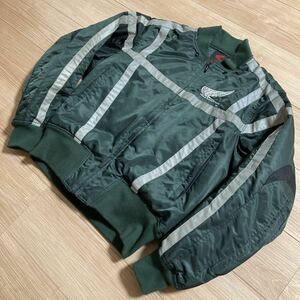 HONDA SHINICHIRO ARAKAWA MA-1 Jacket ホンダ シンイチロウアラカワ ライディング ジャケット Lサイズ バイク ツーリング USEDフード欠品