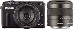 【中古】 Canon キャノン ミラーレス一眼カメラ EOS M2 ダブルレンズキット (ブラック) EF-M18-55