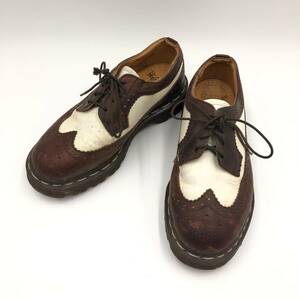 □Dr.Martens シューズ 4(23.0cm相当) 茶×白 ドクターマーチン 英国製 ベックスブローグ 3989/59 BEX BROGUE SHOE複数落札同梱OK 240307-9