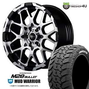 NITROPOWER M28BULLET 20x8.5J 6/139.7 +20 BKMC MONSTA MUD WARRIOR M/T 275/55R20 ホワイトレター FJクルーザー