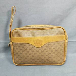 ▲　10/15　278386　GUCCI　グッチ　オールドグッチ　GG　ブラウン系　セカンドバッグ　クラッチバッグ　ポーチ　【真贋鑑定済】