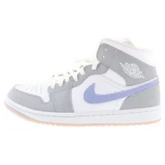 NIKE (ナイキ) WMNS AIR JORDAN 1 MID Wolf Grey BQ6472-105 ウィメンズ エアジョーダン1 ウルフグレー ミッドカットスニーカー グレー US10/27.0cm