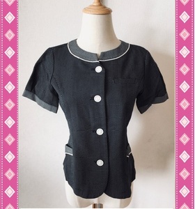 ※Bランク※【中古】SELERY_11号_オーバーブラウス（ドット柄）59790/セロリー/かわいいOL会社制服/おしゃれ事務服