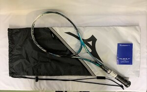 ▽未使用保管品 ミズノ MIZUNO ソフトテニスラケット SCUD 05-R 63JTN955 (24：ソリッドブラック×ナイルブルー) サイズ1U▽012111