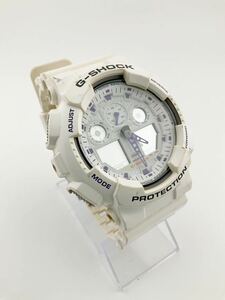 CASIO GA-100A Gショック ホワイト クォーツ G-SHOCK PROTECTION CASIO 5081 ジーショック 腕時計 メンズ(k5631-y204)