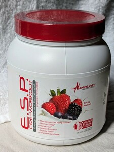 Metabolic Nutrition E.S.Pプレワークアウト、フルーツポンチ、300 g