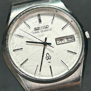 希少 1970年代製 SEIKO セイコー KING QUARTZ キングクオーツ 5856-8030 腕時計 アナログ カレンダー ヴィンテージ 亀戸製 新品電池交換済