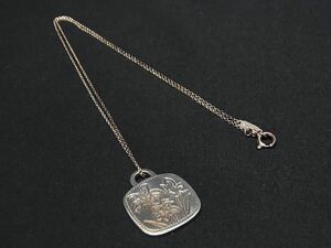 1円 ■美品■ TIFFANY＆Co ティファニー カキツバタモチーフ GO WOMAN SV925 ネックレス アクセサリー レディース シルバー系 FA4317