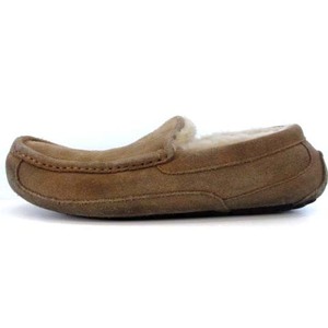 アグ UGG モカシン ムートン スエード レザー ボア 1101110 茶 ブラウン系 USA7 24.5cm シューズ ■GY01 レディース