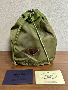 PRADA 巾着型ポーチ MV369 VELA TERRA プラダ 小物入れ ナイロン