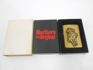 83 送60サ 0814$D03 ZIPPO ジッポー Marlboro マルボロ 1998年製 カウボーイ 箱付 中古品