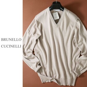 dp626●BRUNELLO CUCINELLI●ブルネロクチネリ●上質カシミヤニットセーター●52●メンズ●ロロピアーナお好きな方も