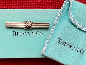 ティファニー　シグネチャークロス ネクタイピン★シルバー925★袋・箱有 SILVER ヴィンテージ Tiffany & Co.