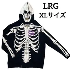 匿名発送︎❁¨̮ LRG 髑髏　ダブルジッパー　パーカー　XLサイズ